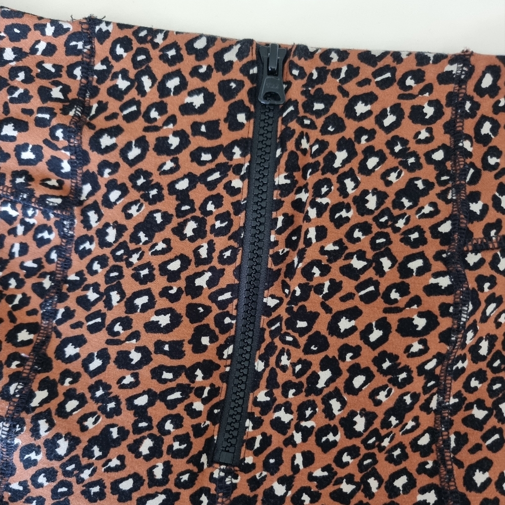 Free People Animal Print Biker Shorts - Size Medium - Picture 3 of 8